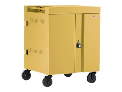 Bretford 36-Unit CUBE Charging AC Cart with 270deg. Doors - Mustard