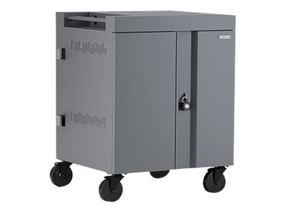 Bretford 36-Unit CUBE Charging AC Cart with 270deg. Doors - Platinum