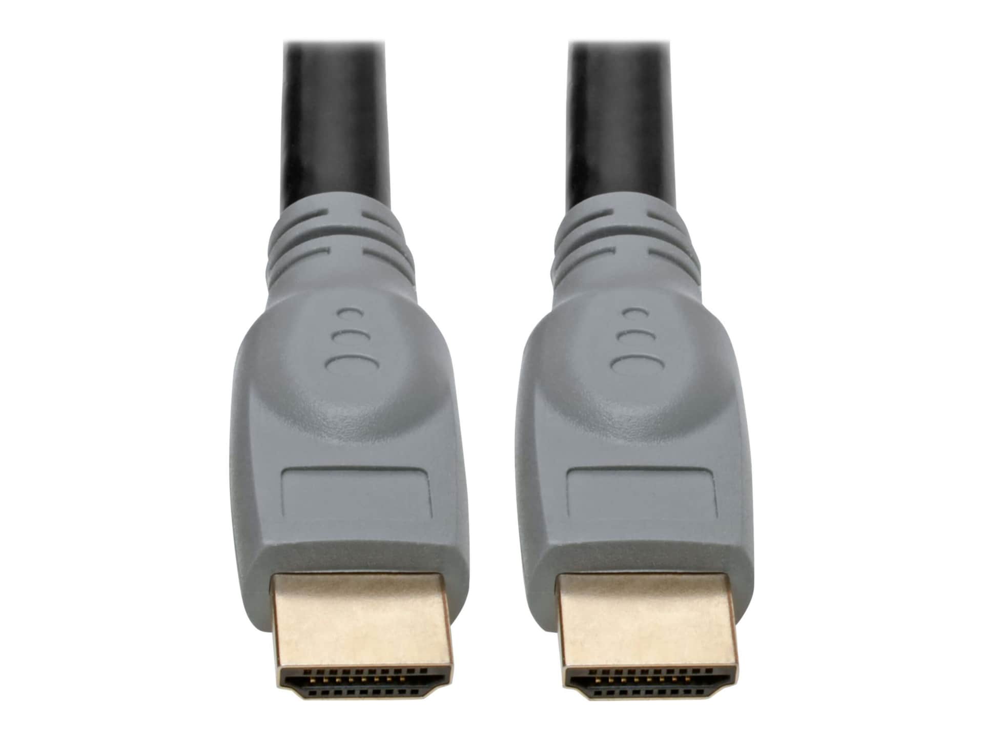 Tripp Lite High-Speed HDMI Cable with Gripping Connectors 4K 60 Hz 4:4:4 M/M  Black 25ft - HDMI cable - 25 ft - P568-025-2A - Audio & Video Cables 