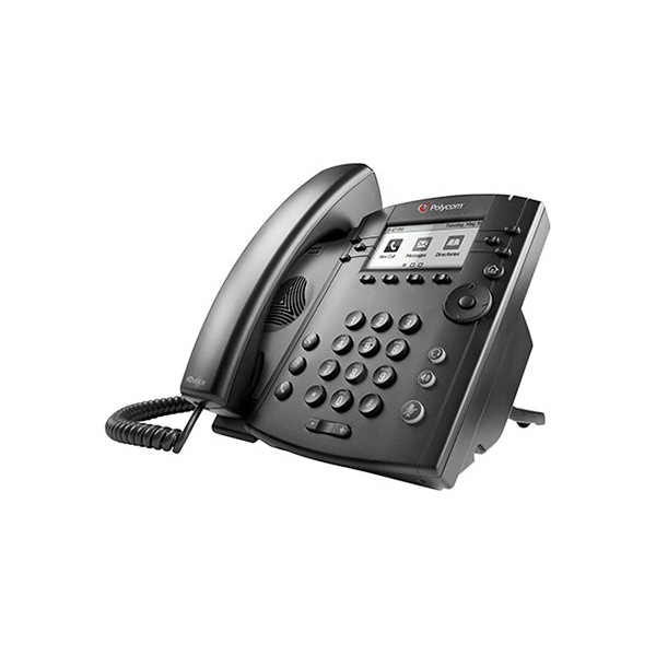 Polycom VVX 301 Desktop Phone with 208x104 Backlit Grayscale Graphical LCD