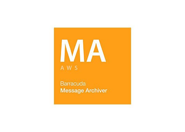 Barracuda Message Archiver for Amazon Web Service Account Level 150 - subscription license (5 years) - 1 license