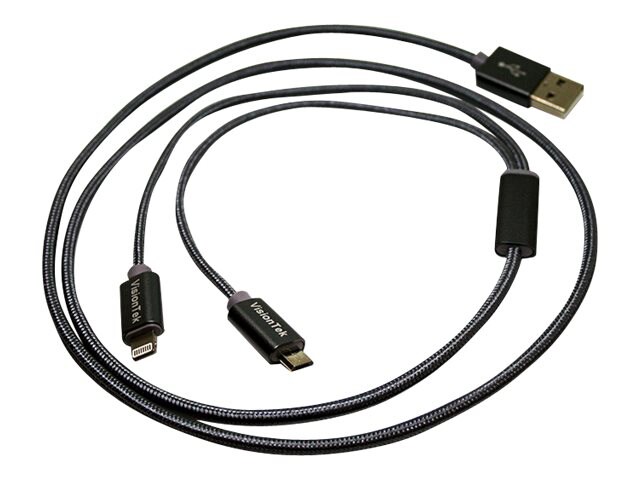 VisionTek charging / data cable - Lightning / USB - 3.3 ft