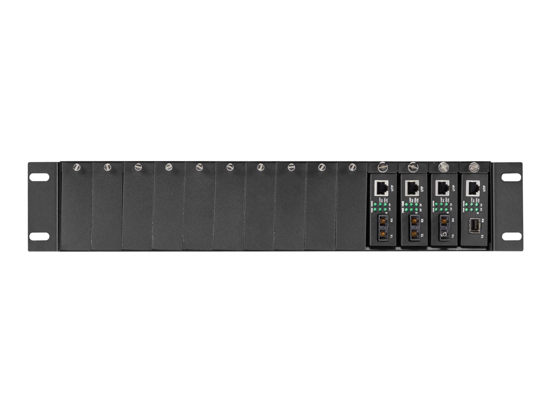 Black Box Pure Networking Copper to Fiber Media Converter Chassis - modular expansion base