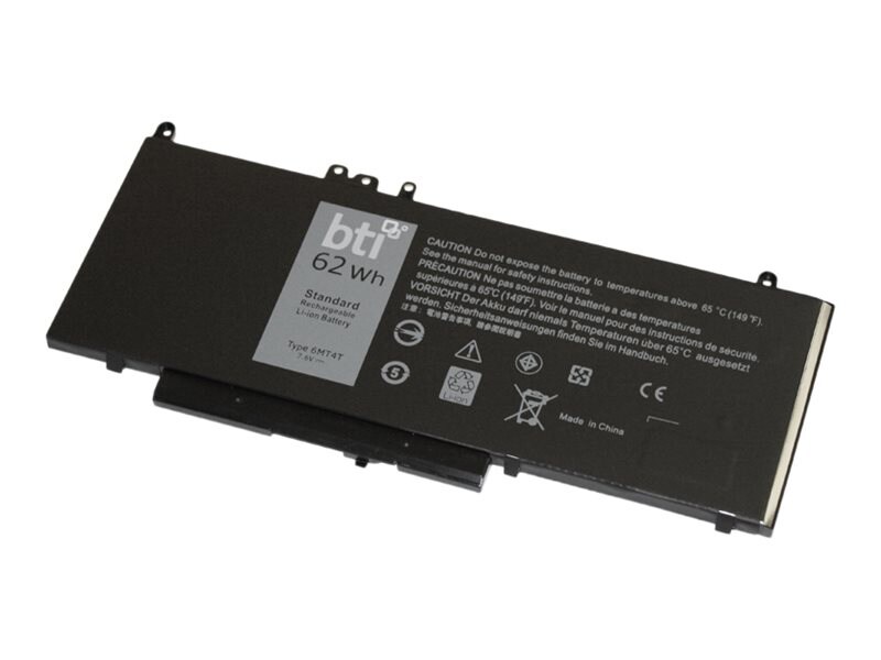 BTI 6MT4T 451-BBTW 62Whr Battery for Dell Latitude E5470, E5570