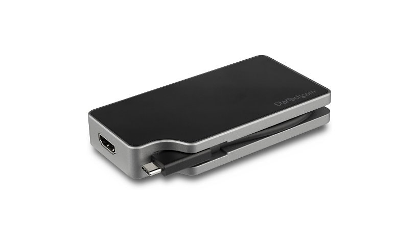StarTech.com USB C Multiport Video Adapter - Portable 4K 60Hz USB C to HDMI 2.0/mDP/VGA/DVI - PD 3.0