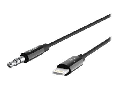 Belkin 3.5 mm Audio Cable With Lightning Connector - 3ft - Black