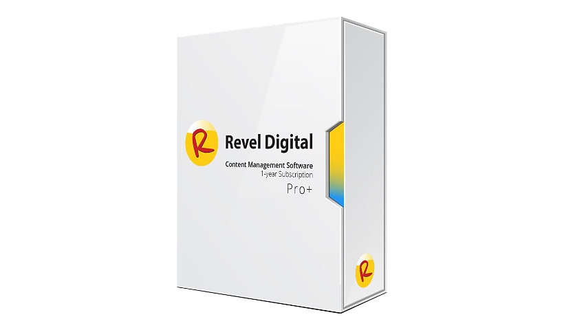Revel Digital CMS Pro+ - clé de licence de plan d'abonnement (1 an) - 1 périphérique