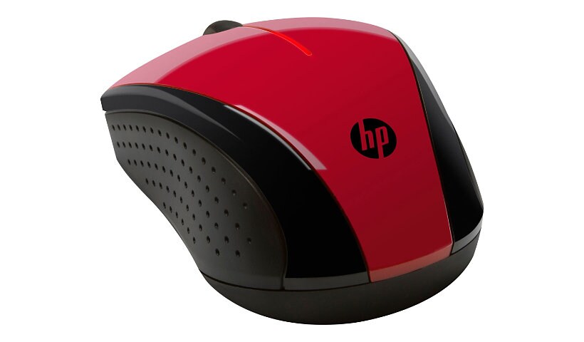 HP X3000 - mouse - 2.4 GHz - red