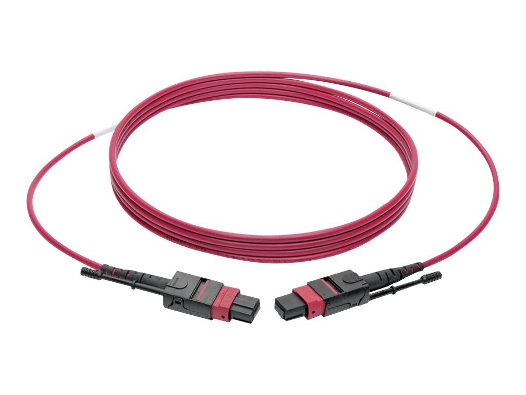 Eaton Tripp Lite Series 100G MTP/MPO Multimode OM4 Plenum-Rated Fiber Optic Cable (F/F), 12 Fiber, 40/100GBASE-SR4,