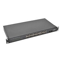 Tripp Lite 24-Port 10/100/1000 Mbps 1U Rack-Mount/Desktop Gigabit Ethernet Unmanaged Switch, 2 Gigabit SFP Ports, Metal