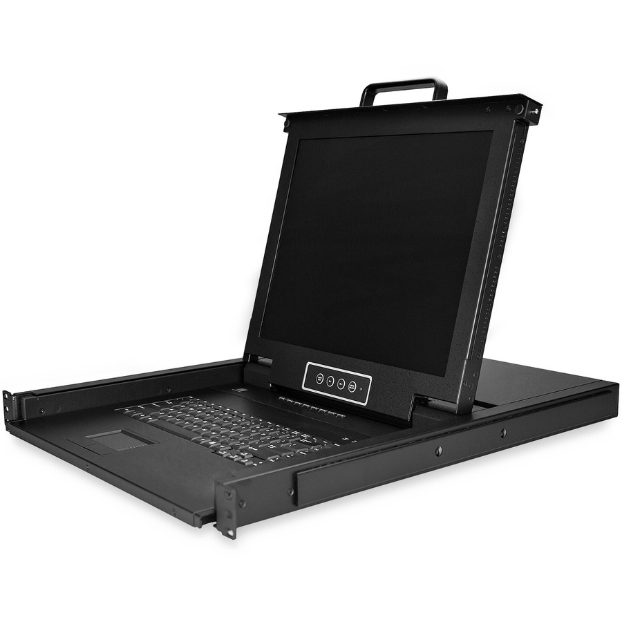 StarTech.com 8 Port Rackmount KVM Console w/ Cables - Integrated KVM Switch w/ 17" LCD - 1U LCD KVM Drawer 50000