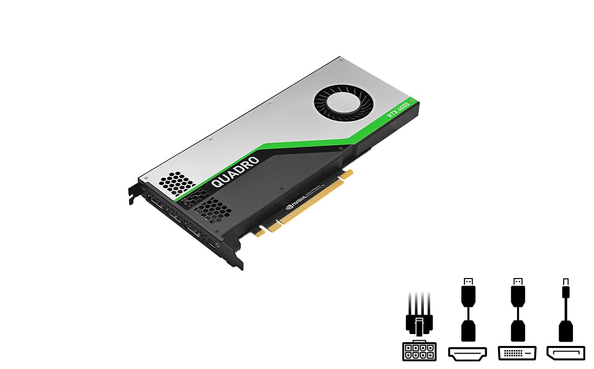 NVIDIA Quadro RTX 4000 - graphics card - 8 GB - Adapters Included