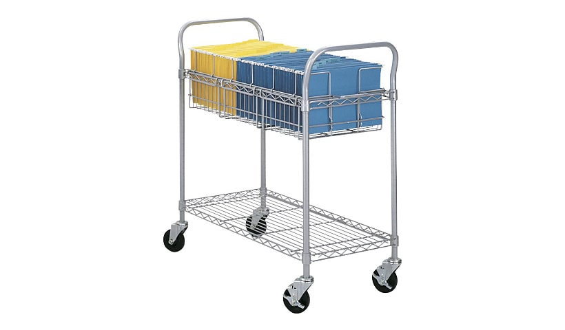 Safco Wire - trolley - 2 shelves - gray