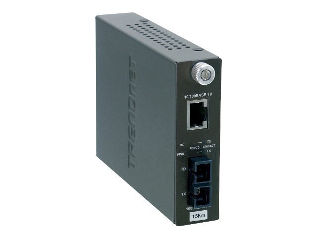TRENDnet TFC-110S15 10/100BASE-TX to 100BASE-FX SM Fiber Converter