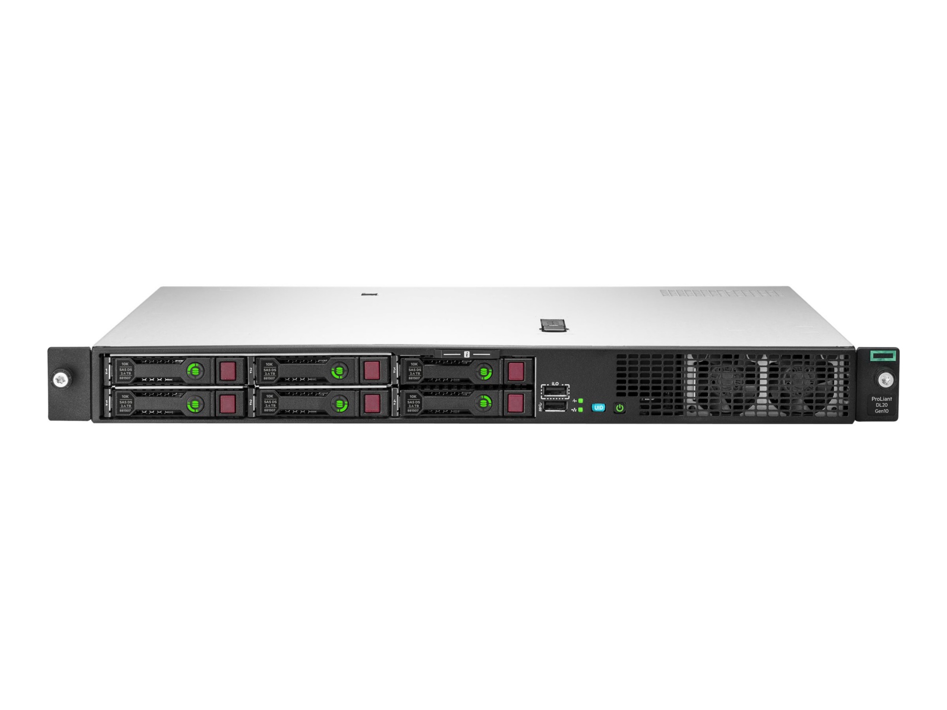 HPE ProLiant DL20 Gen10 - rack-mountable - no CPU - 0 GB