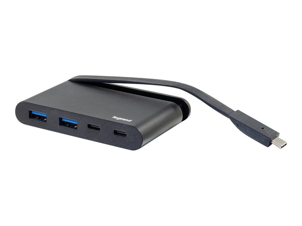 C2G USB C Multiport Adapter Hub with USB, USB C - Power Delivery up to 100W  - 26914 - USB Hubs 