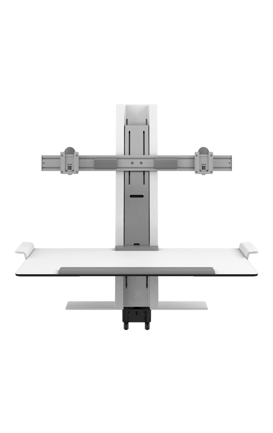 Humanscale QuickStand Workstation with Dual Monitor Mount - White
