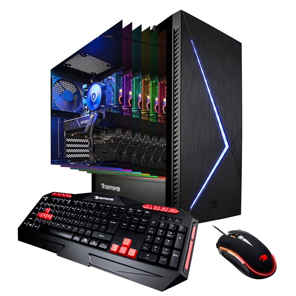 iBuyPower 067I - tower - Core i7 8700 3.2 GHz - 8 GB - SSD 240 GB, HDD 1 TB