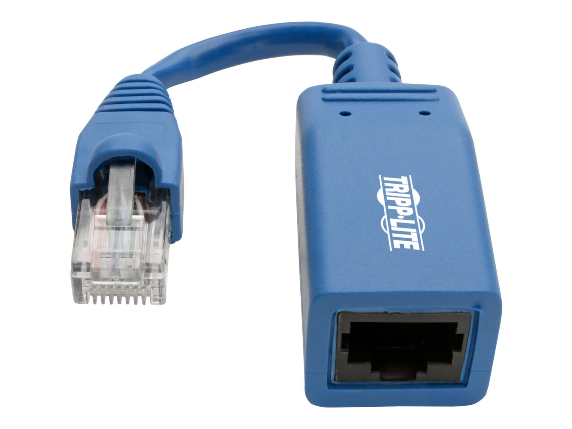 Tripp Lite Cisco Console Rollover Cable Adapter (M/F) - RJ45 to RJ45, Blue, 5 in. - serial adapter - 42 ft - blue