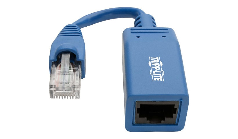 Tripp Lite Cisco Console Rollover Cable Adapter (M/F) - RJ45 to RJ45, Blue, 5 in. - serial adapter - 42 ft - blue