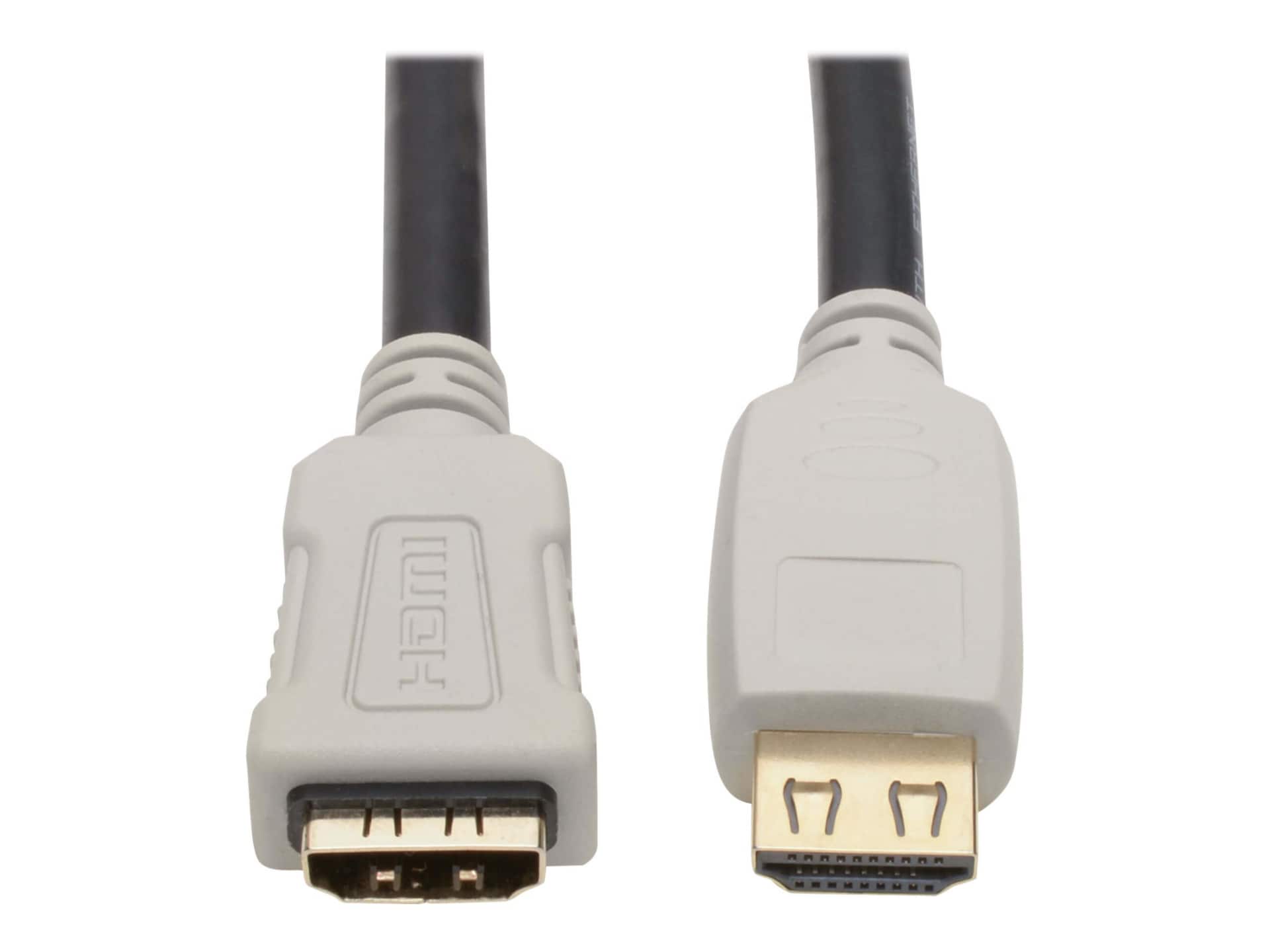 Eaton Tripp Lite Series High-Speed HDMI Extension Cable (M/F) - 4K 60 Hz, HDR, 4:4:4, Gripping Connector, 3 ft. - HDMI