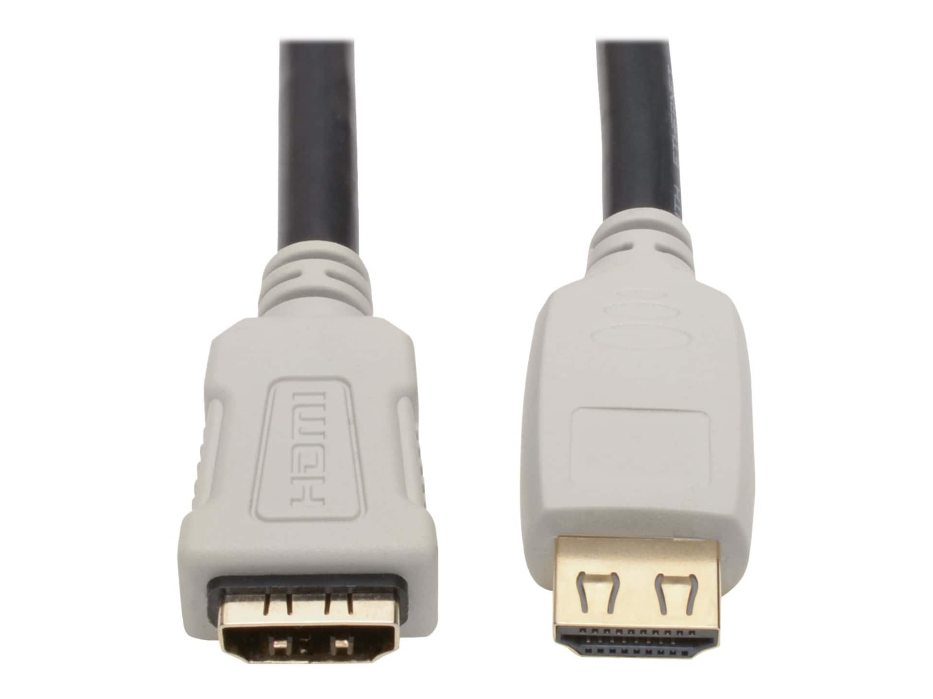 Eaton Tripp Lite Series High-Speed HDMI Extension Cable (M/F) - 4K 60 Hz, HDR, 4:4:4, Gripping Connector, 20 ft. - HDMI