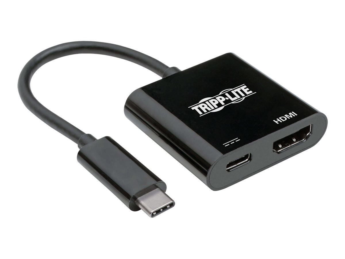 Tripp Lite USB C Adapter Converter 4K HDMI PD Charging USB Type C M/F Black