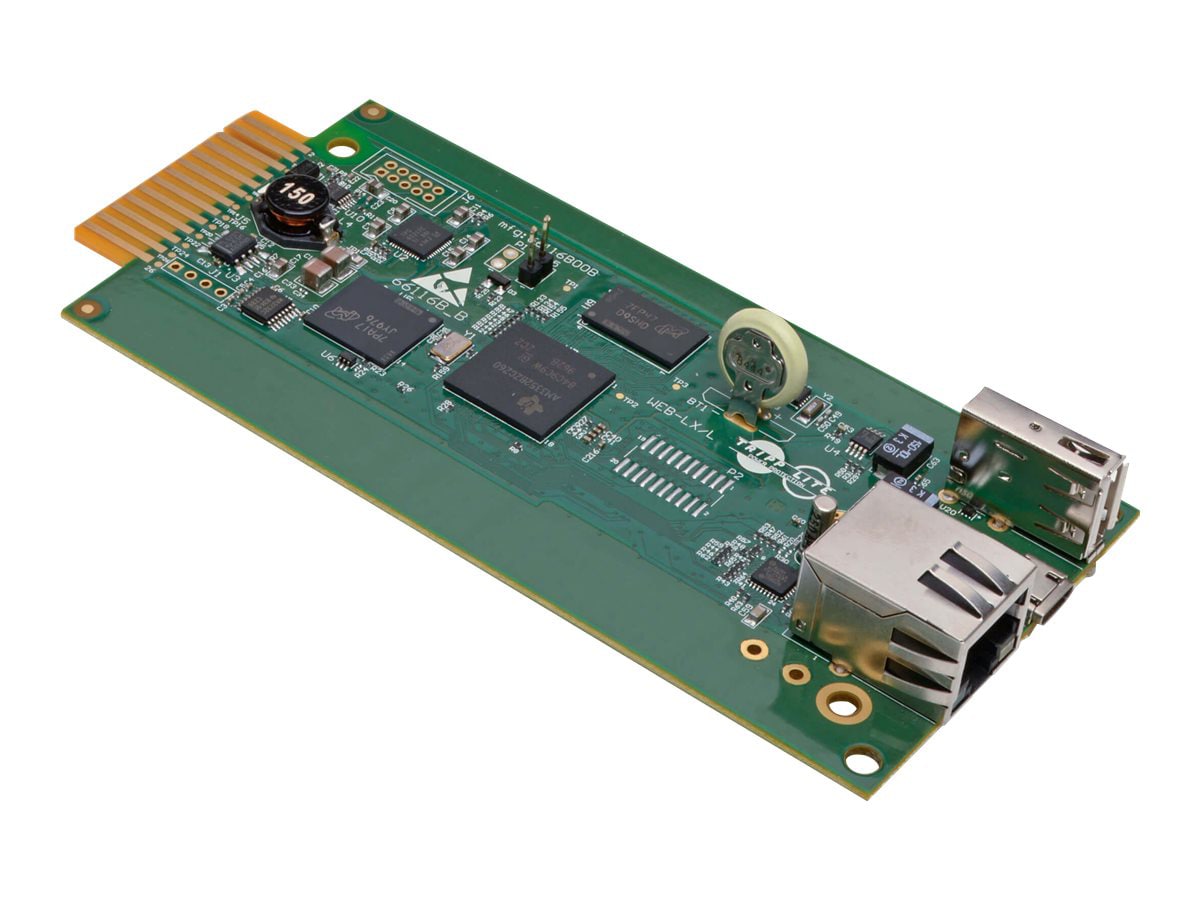 Tripp Lite LX Platform SNMP/Web Interface Module - Remote Cooling Management for Select Models - remote management