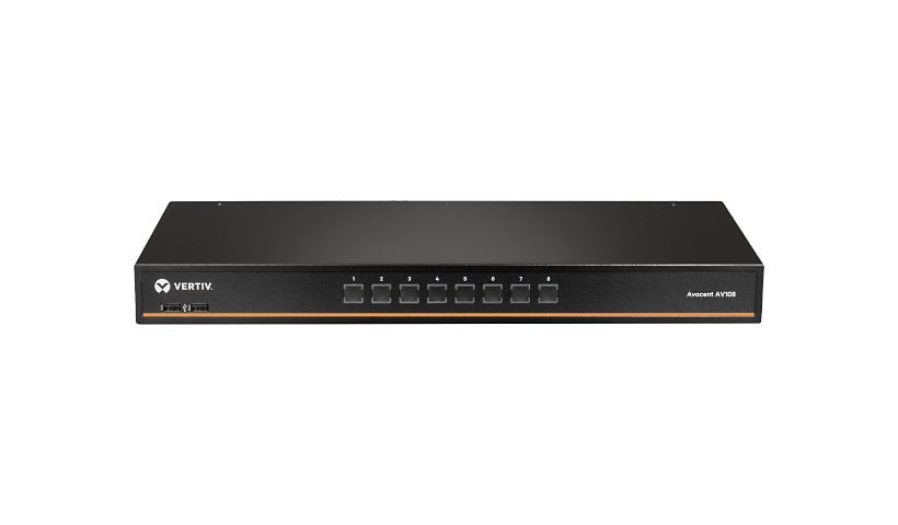 Avocent AutoView AV108 - KVM switch - 8 ports - rack-mountable - with 8 x 26-pin to VGA cables