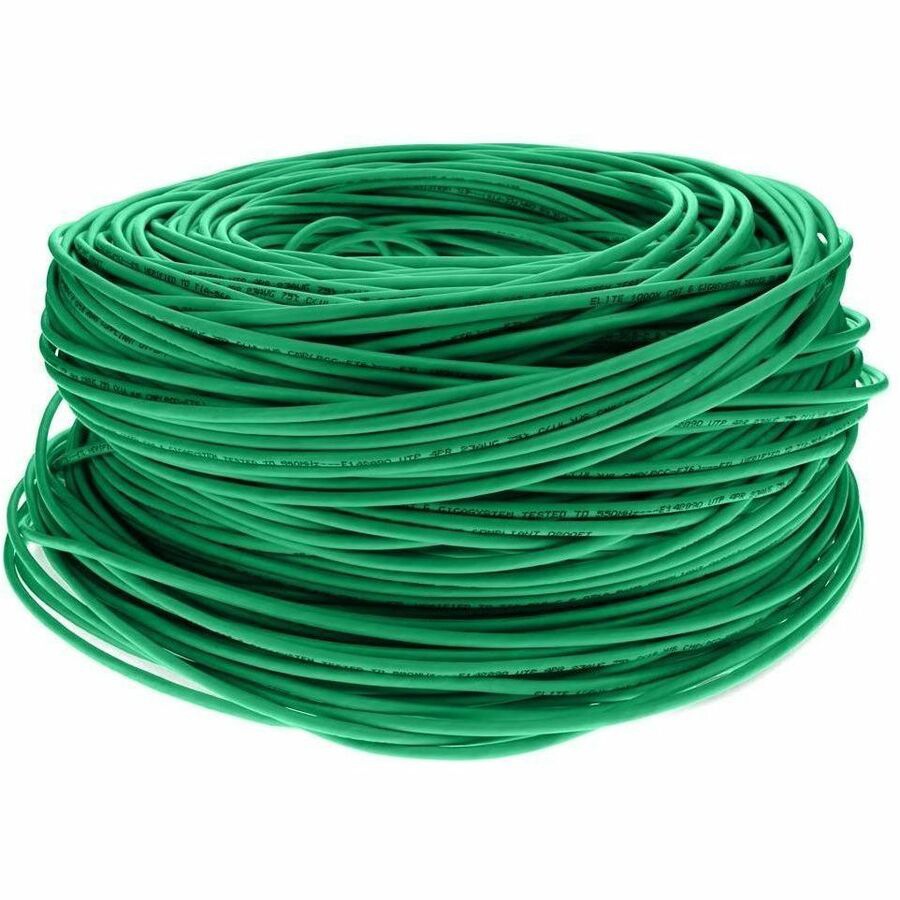 Proline 1000ft Non-Terminated Green CAT 6 Shielded Plenum-Rated Bulk Cable