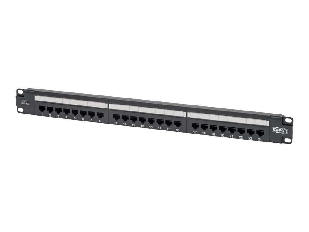 Eaton Tripp Lite Series Cat5e 24-Port Patch Panel - PoE+ Compliant, 110/Kro