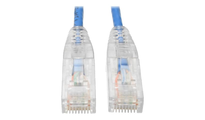 Eaton Tripp Lite Series Cat6 Gigabit Snagless Slim UTP Ethernet Cable (RJ45 M/M), PoE, Blue, 15 ft. (4.57 m) - patch