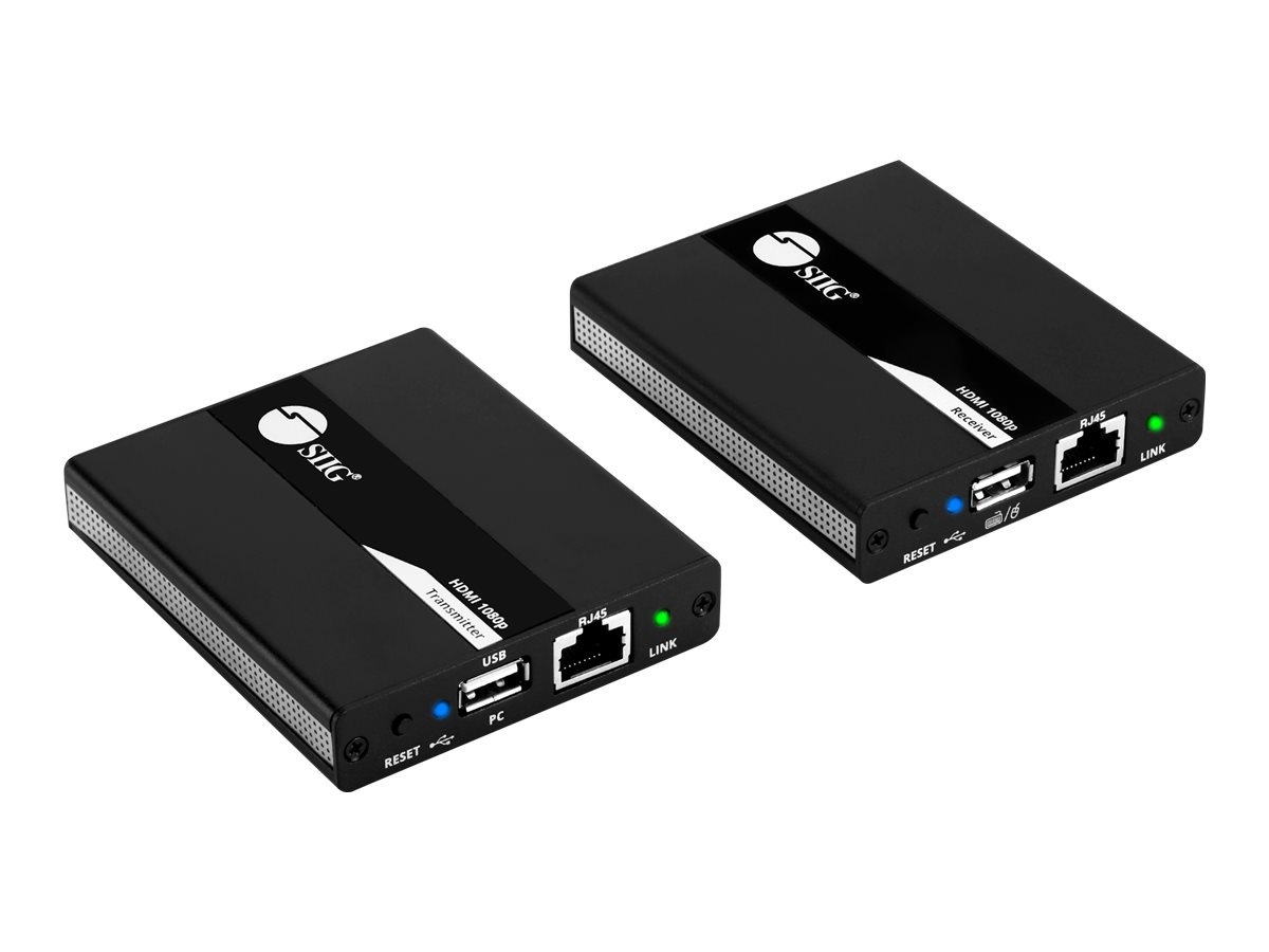 SIIG Full HD HDMI KVM over Cat 6 Extender - 60M - video/audio/USB extender