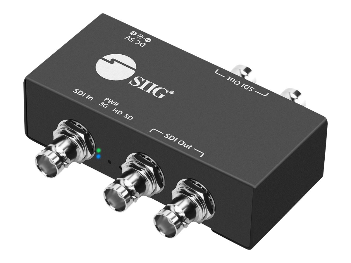 SIIG 1x4 3G-SDI Distribution Amplifier - video/audio splitter - 4 ports - T