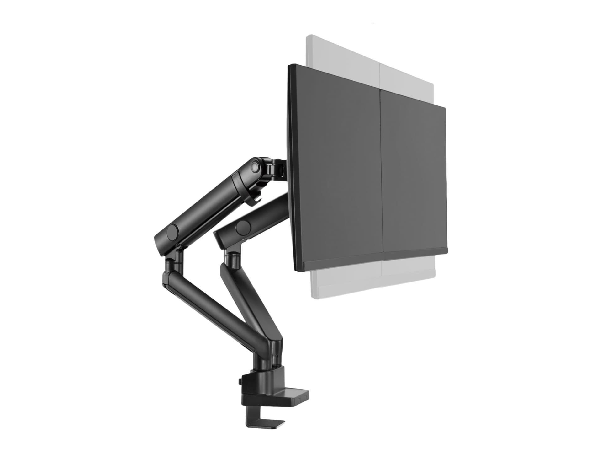 SIIG Mechanical Spring Slim Arm - mounting kit - adjustable arm - for 2 monitors - black