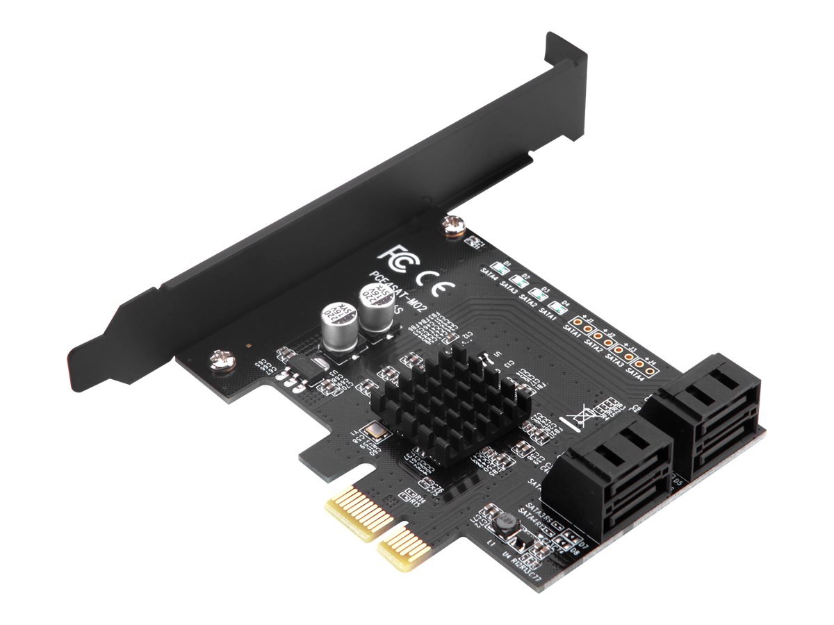 SIIG Dual Profile 4-Channel SATA 6G PCIe - storage controller - SATA 3Gb/s - PCIe 2.0