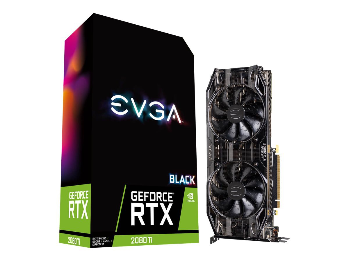 EVGA GeForce RTX 2080 Ti - Black Edition - graphics card - GF RTX 2080 Ti -