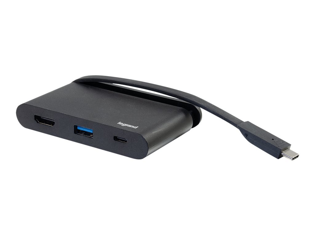 C2G USB C to HDMI, USB 3.0 Multiport Adapter Hub - 100W PD  - 4K 30Hz - M/F