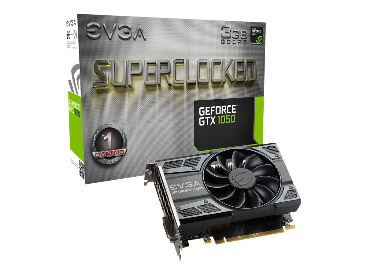 EVGA GeForce GTX 1050 SC Gaming - graphics card - NVIDIA GeForce GTX 1050 - 3 GB