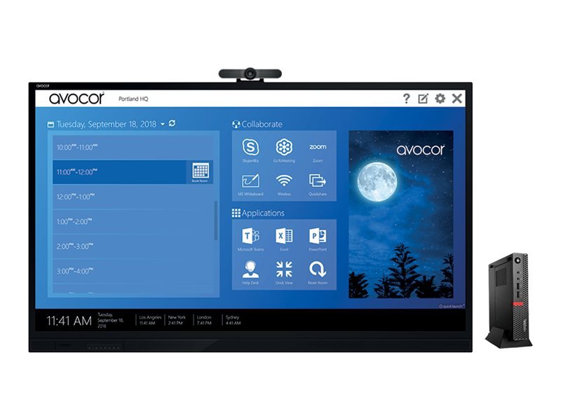 Avocor Small Conference Room Bundle - video conferencing kit - 65" - with Lenovo ThinkStation P330 Tiny, Logitech