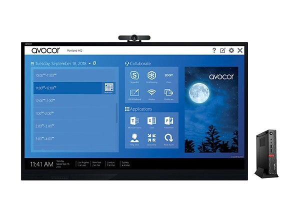Avocor Small Conference Room Bundle - video conferencing kit - 75" - with Lenovo ThinkStation P330 Tiny, Logitech