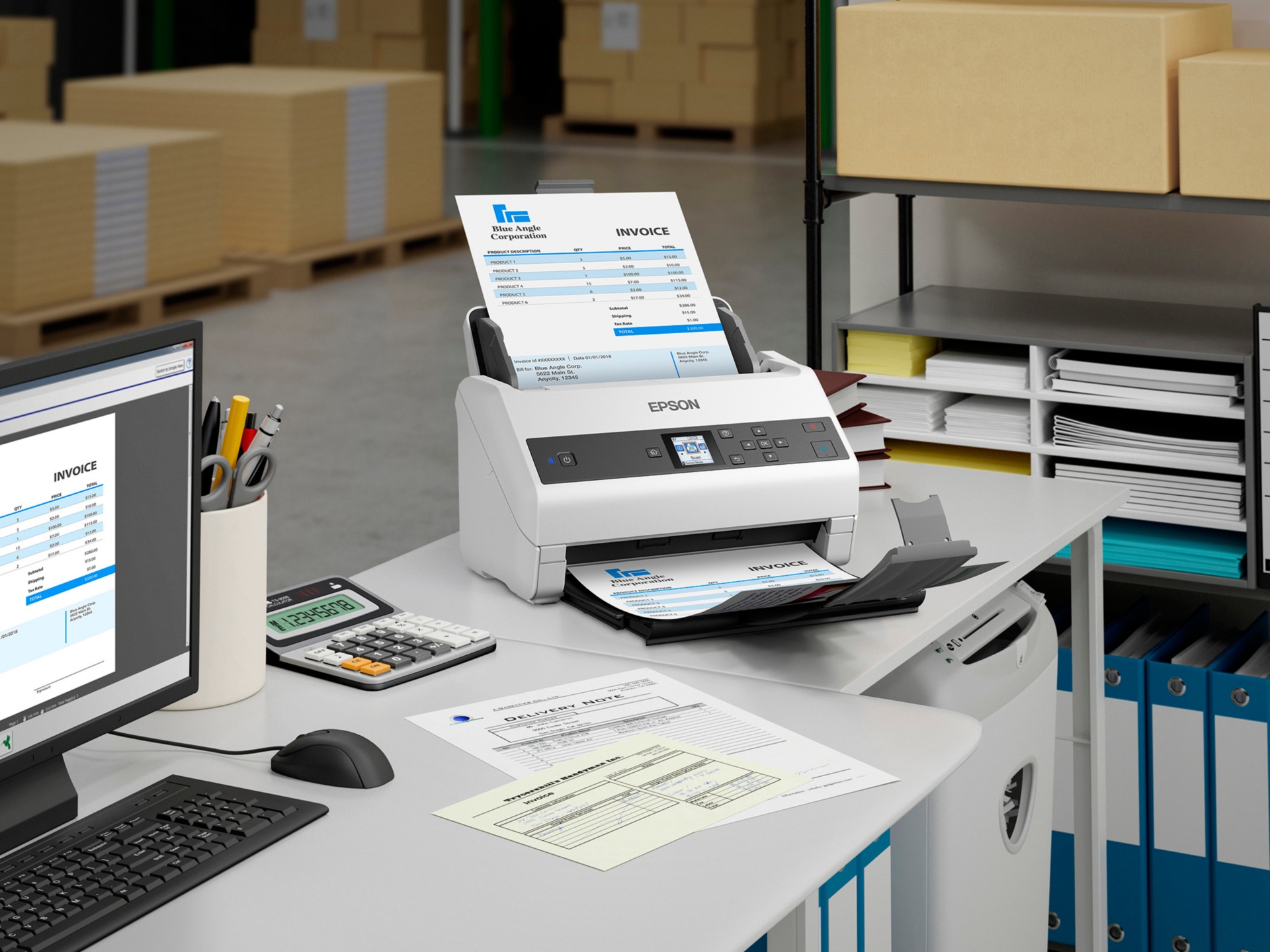 Thumbnail 7 of 7 for Epson WorkForce DS-970 - document scanner - duplex - desktop - USB 3.0