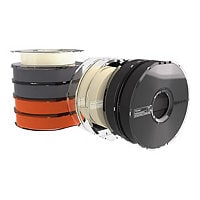 MakerBot Tough Mixed Pack - 9-pack - onyx black, safety orange, stone white - tough / PVA filament