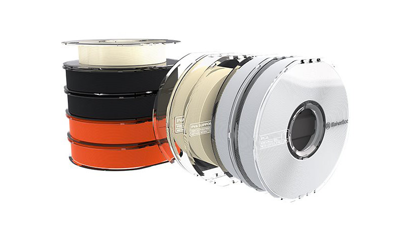 MakerBot - 9-pack - true white, true black, true orange - PLA/PVA filament