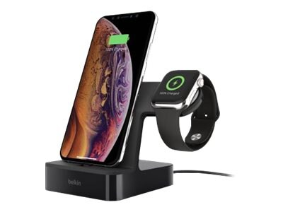 Belkin PowerHouse Charge Dock charging stand - + AC power adapter -  Lightning, magnetic - F8J237TTBLK - Tablet Cases 