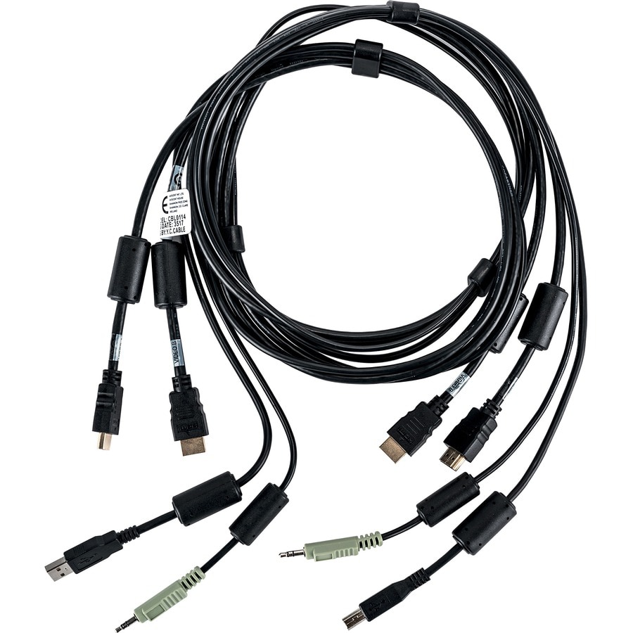 Vertiv Cybex SC800/SC900 6 feet All-in-One KVM Cable | Double tête | 4K UHD |