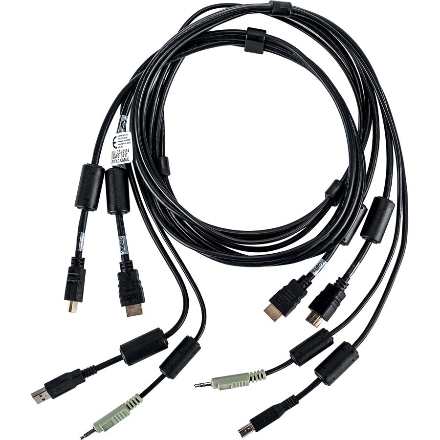 Vertiv Cybex SC800/SC900 6 feet All-in-One KVM Cable | Dual Head | 4K UHD |