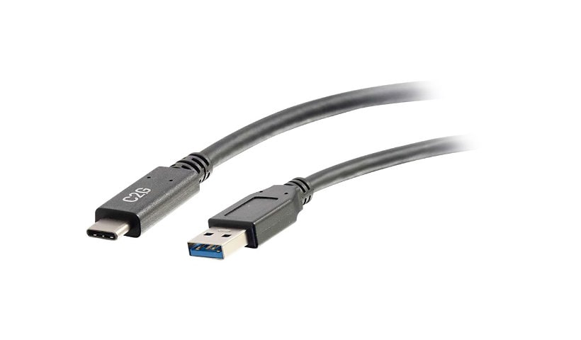 C2G Câble USB C vers USB A de 3 m - USB 3.2 - 5 Gbit/s - M/M - Câble USB de type-C - USB type A pour 24 pin USB-C - 3.05 m