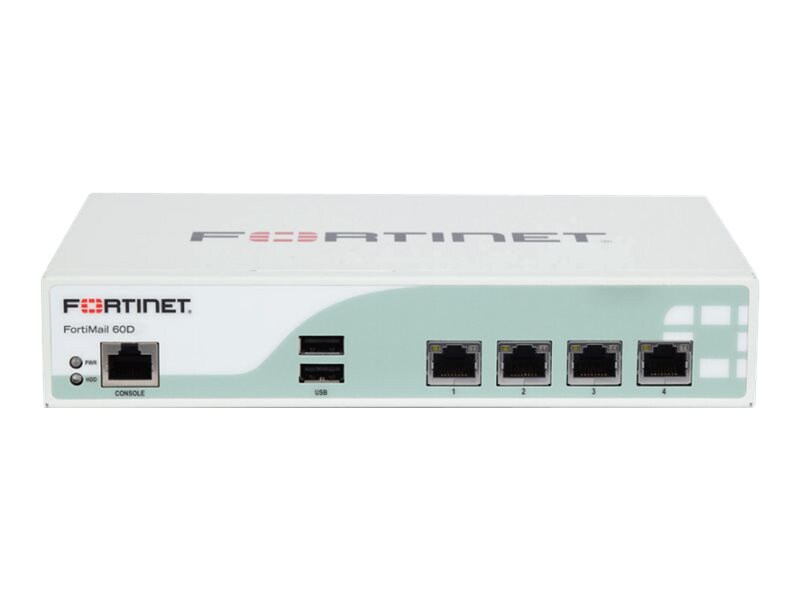 Fortinet FortiMail 60D Desktop + 3 Year 24x7 FC FG Security Appliance