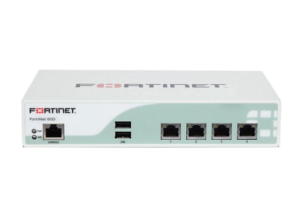 Fortinet FortiMail 60D Desktop + 3 Year 24x7 FC FG Security Appliance